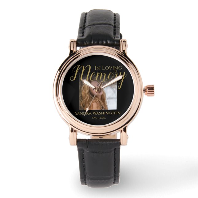 Reloj De Pulsera Memorial fotográfico personalizado (Anverso)