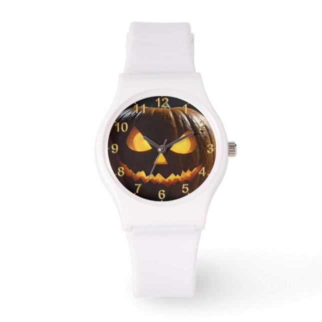 Reloj De Pulsera Mención de calabaza de Halloween, (Anverso)