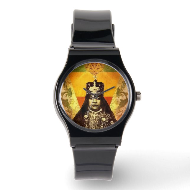 Reloj De Pulsera Menen Asfaw Haile Selassie HIM Jah Rastafari  (Anverso)