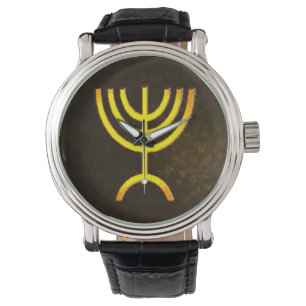 Reloj De Pulsera Menorah Flame