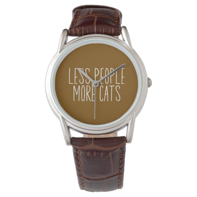Reloj De Pulsera Menos Gente Más Gatos (Anverso)
