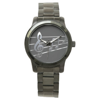 RELOJ DE PULSERA MENOS OBSERVAR CON NOTAS MUSICALES