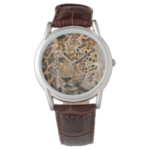 Reloj De Pulsera Mens Classic Watch/Wildlife Leopard