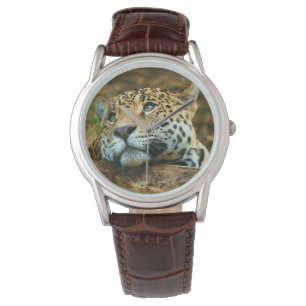 Reloj De Pulsera Mens Classic Watch/Wildlife Leopard