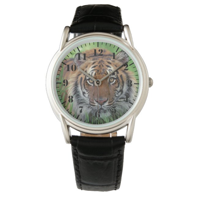 Reloj De Pulsera Mens Classic Watch/Wildlife Tiger (Anverso)