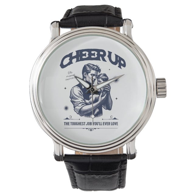 RELOJ DE PULSERA MEN'S DADDY CHEER UP ROUND SILVER EWATCH  (Anverso)