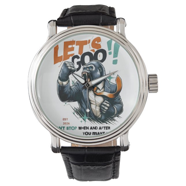 RELOJ DE PULSERA MEN'S LET'S GOO LESSONS LEARN SILVER EWATCH  (Anverso)