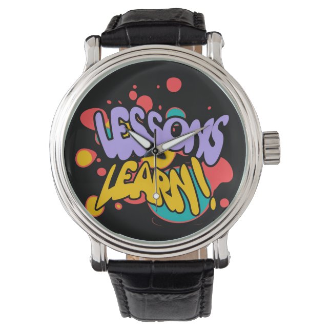 RELOJ DE PULSERA MEN'S PAINT SPLASH LESSONS LEARN SILVER EWATCH  (Anverso)