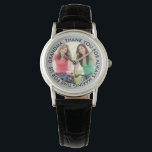 Reloj De Pulsera Mensaje de agradecimiento a la abuela y foto<br><div class="desc">Crea tu propio reloj de fotos para tu abuela o nana, con tu propia foto y mensaje de personalizado. La plantilla está preparada para que añada su propia foto y puede personalizar la redacción si lo desea. La redacción actual dice "Abuela, gracias por hacer tiempo para nosotros". Un encantador obsequio...</div>