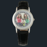 Reloj De Pulsera Mensaje de agradecimiento a la abuela y foto<br><div class="desc">Crea tu propio reloj de fotos para tu abuela o nana, con tu propia foto y mensaje de personalizado. La plantilla está preparada para que añada su propia foto y puede personalizar la redacción si lo desea. La redacción actual dice "Abuela, gracias por hacer tiempo para nosotros". Un encantador obsequio...</div>