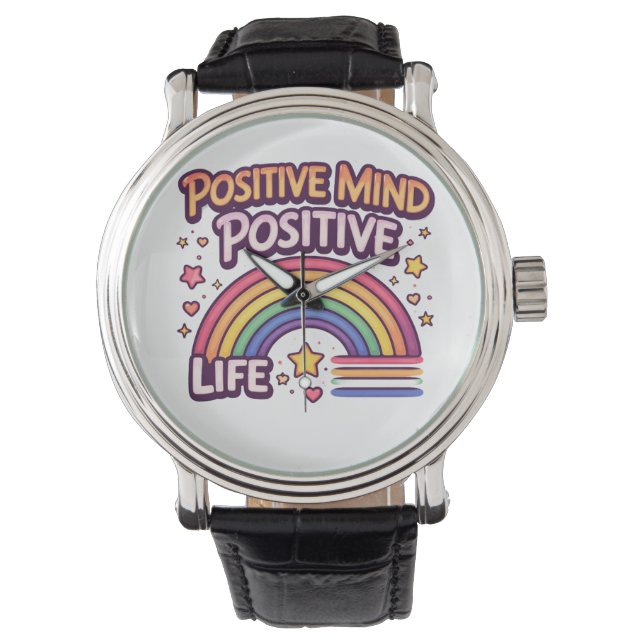 Reloj De Pulsera Mente Positiva Vida Positiva (Anverso)