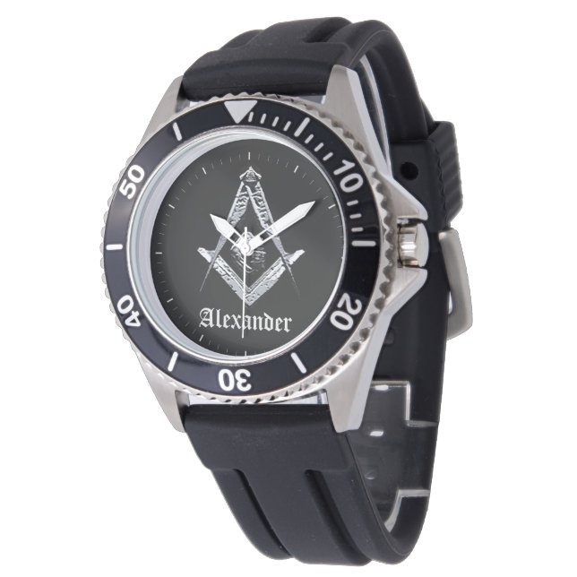 Reloj De Pulsera Mentes masónicas (Silvery) (Angular)