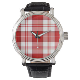 Reloj De Pulsera Menzis tartán platillos rojos