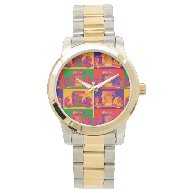 Reloj De Pulsera Mercedes Benz 300 Luxury Car Pop Art (Anverso)