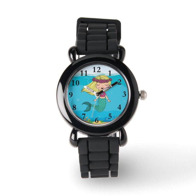 Reloj De Pulsera Mermaid Purpurina Watch (Anverso)