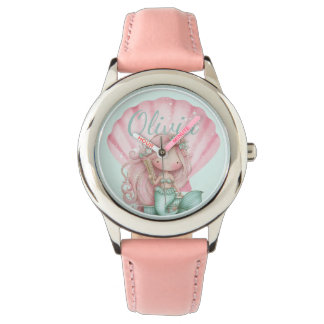 Reloj De Pulsera Mermaid Seashell Lovers Name 
