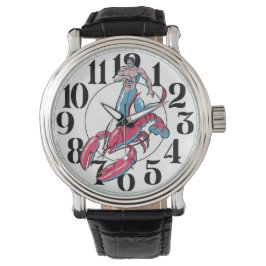 Reloj De Pulsera Merman Riding Lobster Watch