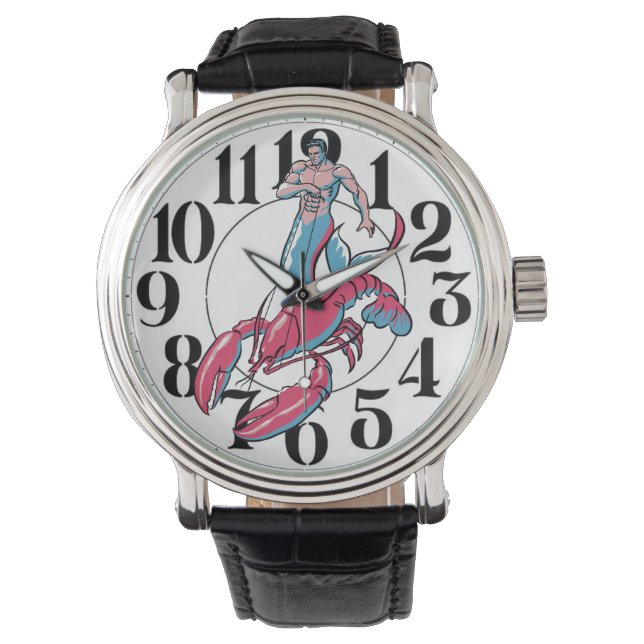 Reloj De Pulsera Merman Riding Lobster Watch (Anverso)