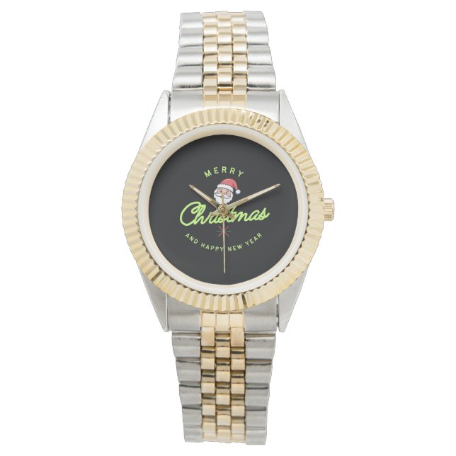 Reloj De Pulsera Merry Christmas and Happy New Year (Anverso)