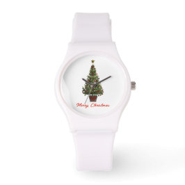 Reloj De Pulsera Merry Christmas. Christmas Tree