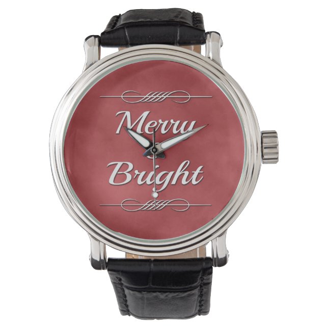 Reloj De Pulsera Merry y Bright (Anverso)