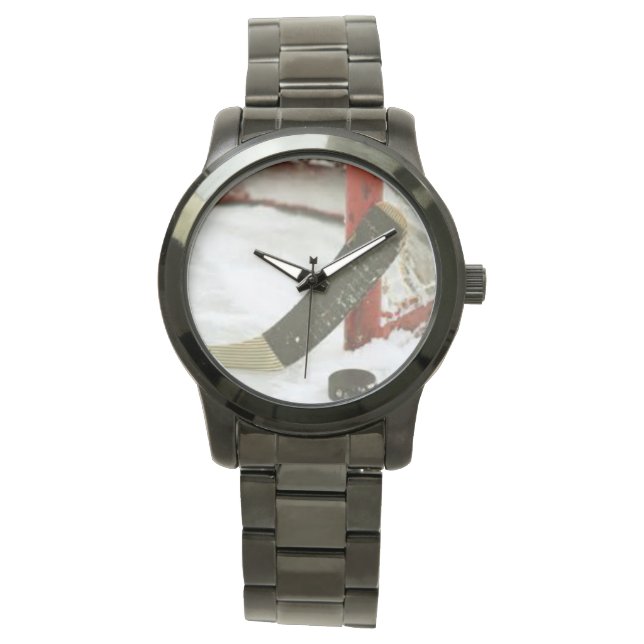 Reloj De Pulsera meta de red de hockey (Anverso)