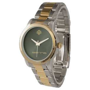 Reloj De Pulsera Metálico verde del ejército