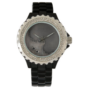 Reloj De Pulsera Metalizado con fondo de agujeros de bala