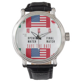 Reloj De Pulsera Mexico USA Canada Wristwatch | 2026 Match Days