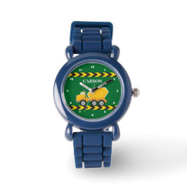 Reloj De Pulsera Mezclador de cemento verde Camión Personalizado Ni