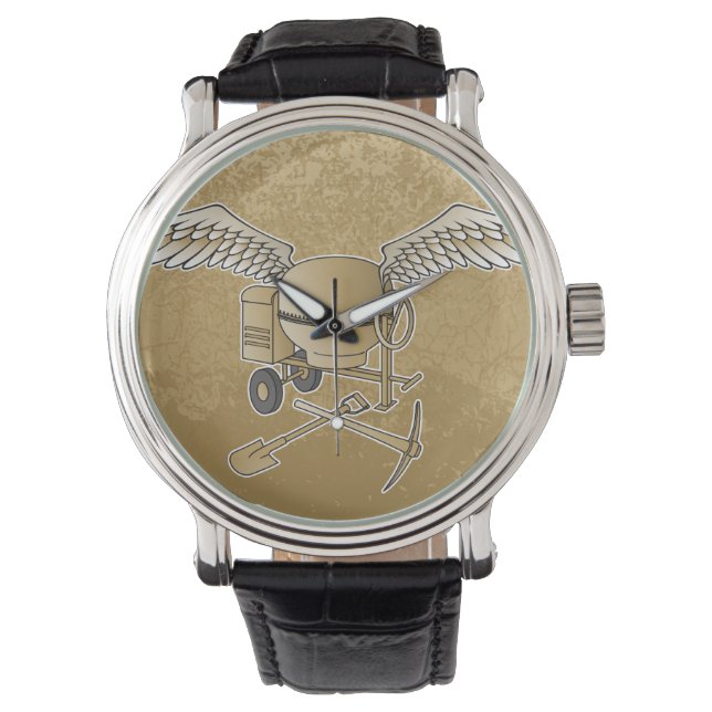 Reloj De Pulsera Mezclador de hormigón beige (Anverso)