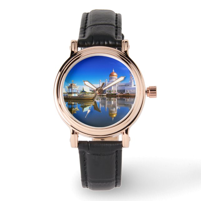 Reloj De Pulsera Mezquita Sultan Omar Ali Saifuddien (Anverso)