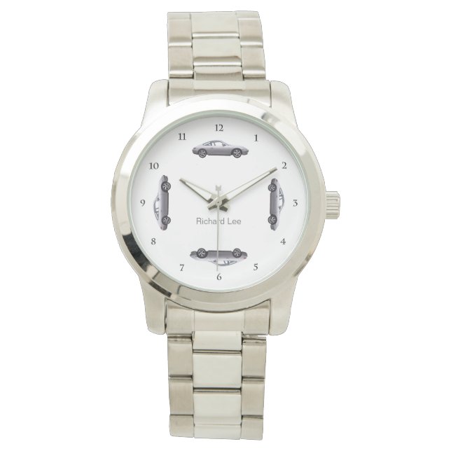 Reloj De Pulsera Mi auto deportivo con nombre personalizado (Anverso)