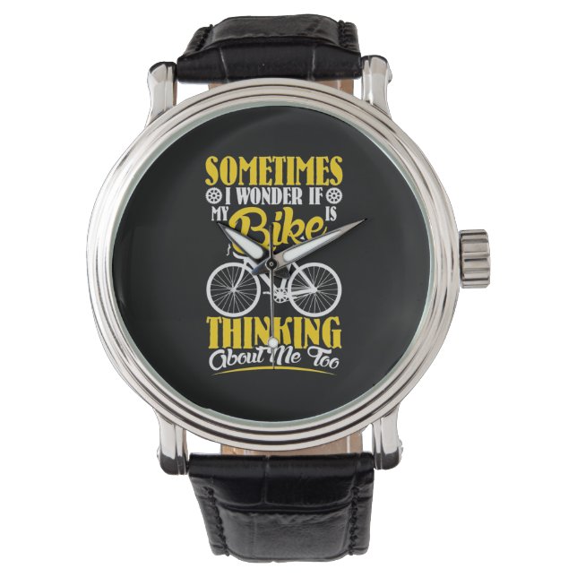 Reloj De Pulsera Mi bicicleta pensando en mí (Anverso)
