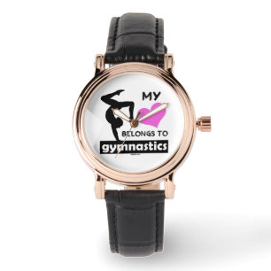 Reloj De Pulsera Mi corazón pertenece a la gimnasia