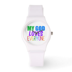 Reloj De Pulsera Mi Dios ama a todos