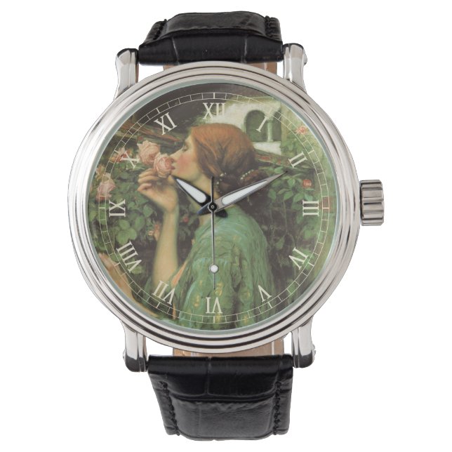 Reloj De Pulsera Mi dulce Rosa, o el alma del Rosa por Waterhouse (Anverso)