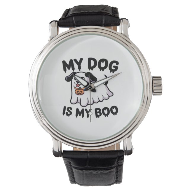 Reloj De Pulsera Mi Perro Es Mi Camisa De Boo - Gracioso Regalo De  (Anverso)