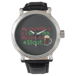 Reloj De Pulsera Mi San Valentín es un Trébol Día Divertido de San 