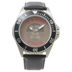 Reloj De Pulsera Mi vida mi tiempo rojo curtido