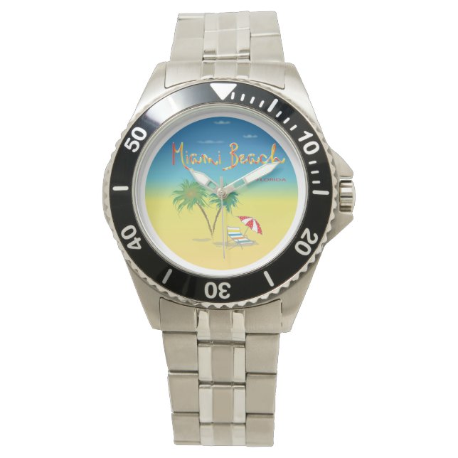 Reloj De Pulsera Miami Beach, Florida (Anverso)