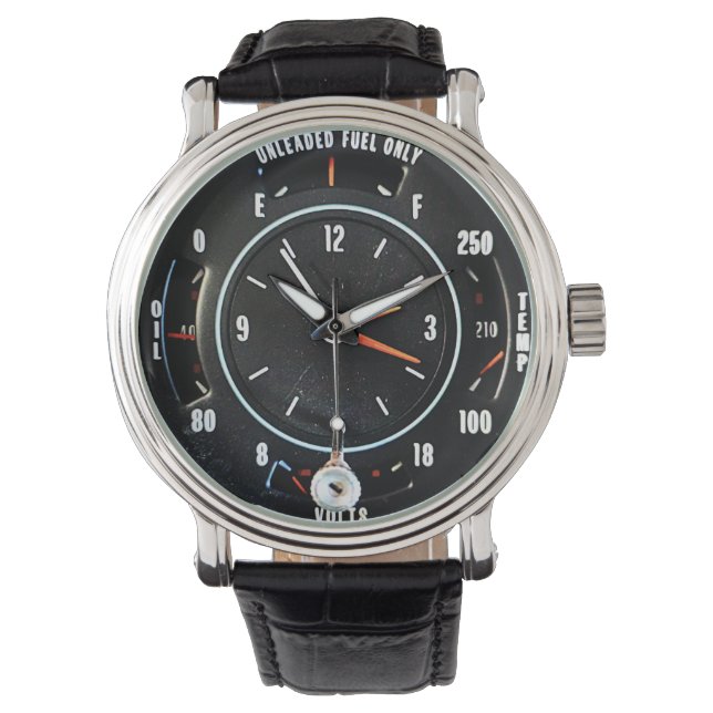 Reloj De Pulsera Mid 1970s Classic Car Clock With Gauges (Anverso)