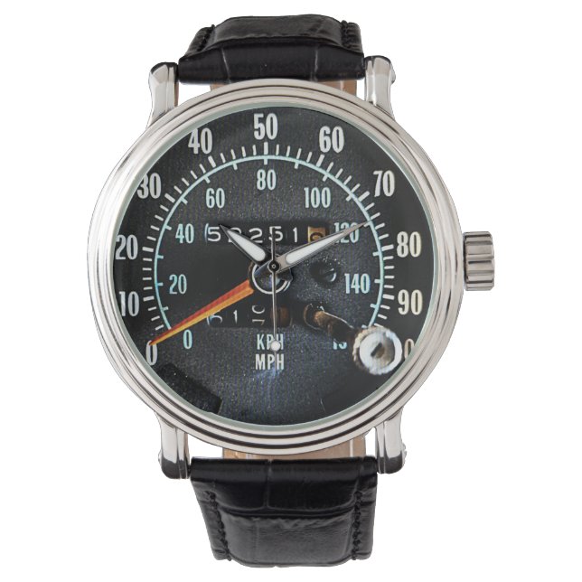Reloj De Pulsera Mid 1970s Classic Car Speedometer (Anverso)