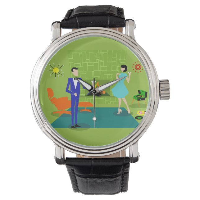 Reloj De Pulsera Mid Century Modern Couple Watch (Anverso)