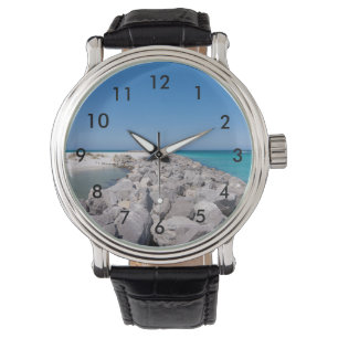 Reloj De Pulsera Middle Of Shell Island Jetty Writing Watch
