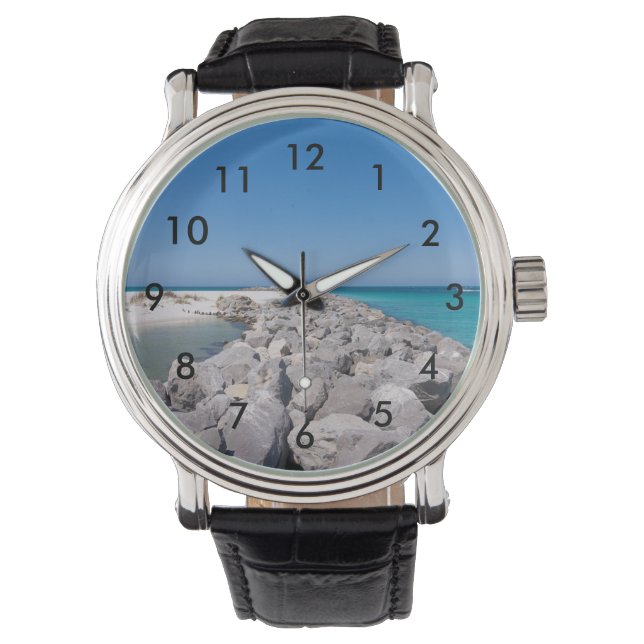 Reloj De Pulsera Middle Of Shell Island Jetty Writing Watch (Anverso)