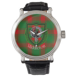 Reloj De Pulsera Middleton Scottish Clan Tartan & Crest