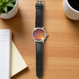 Reloj De Pulsera Migración de aves negras en Quivira