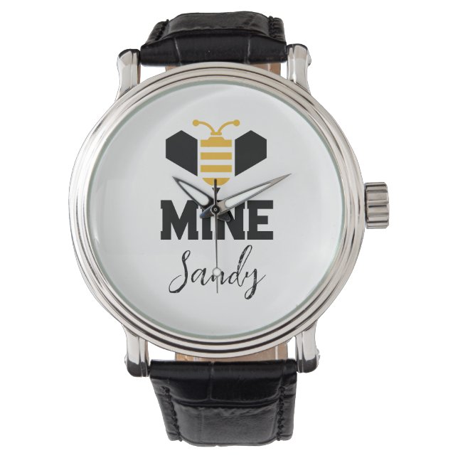 Reloj De Pulsera Mina de abejas (nombre) Regalo romántico Minimalis (Anverso)