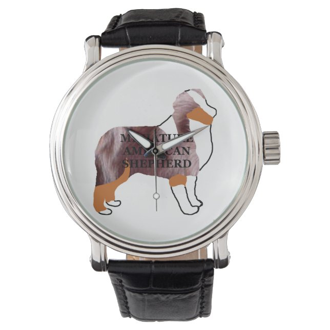 Reloj De Pulsera mini aussie red merle name silo (Anverso)